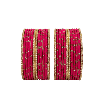 Eva Adults Bangles Set of 24 - Raspberry Pink - Size 2.10-Global Food Hub