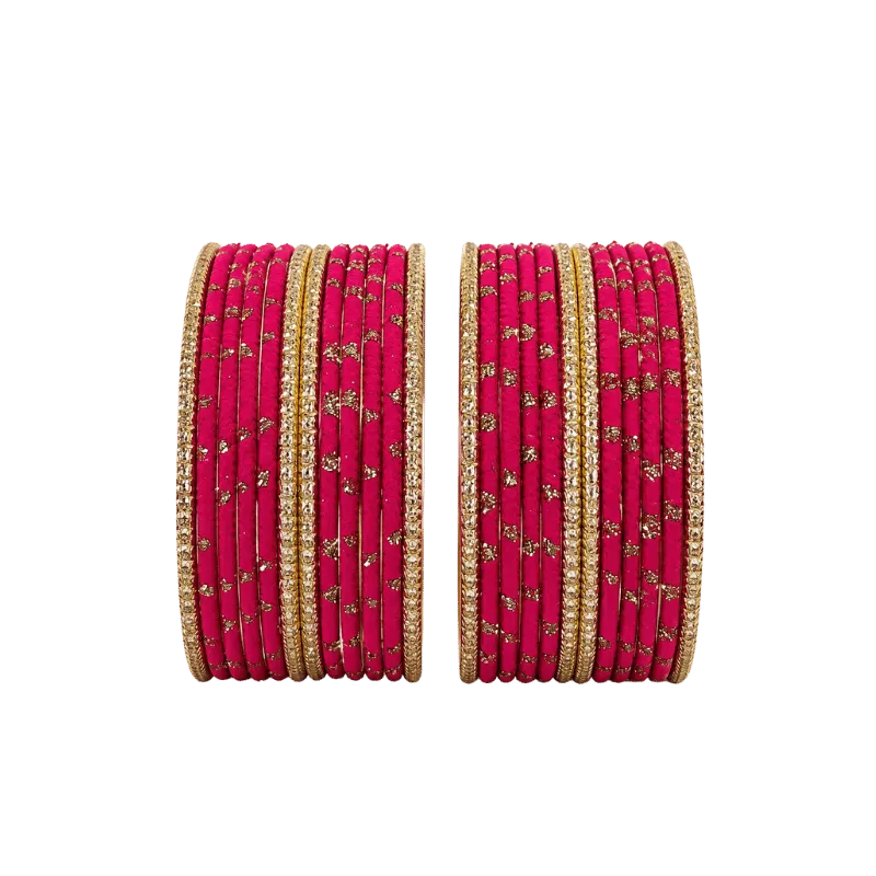 Eva Adults Bangles Set of 24 - Raspberry Pink - Size 2.6-Global Food Hub
