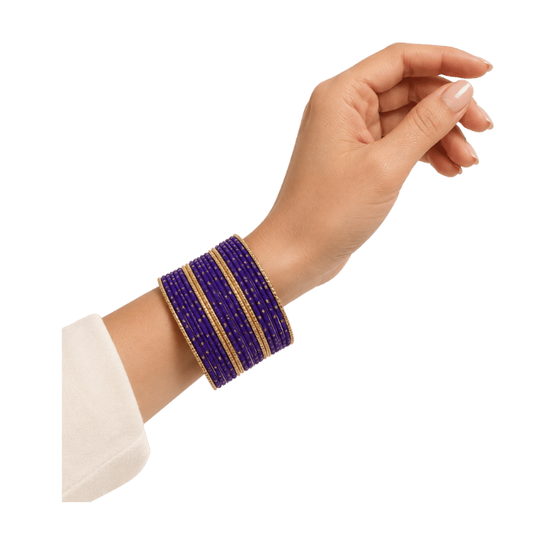 Eva Adults Bangles Set of 24 - Royal Purple - Size 2.8-Global Food Hub