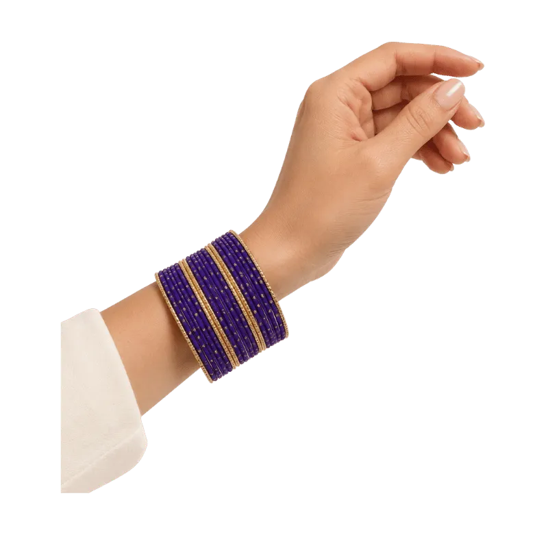 Eva Adults Bangles Set of 24 - Royal Purple - Size 2.8-Global Food Hub