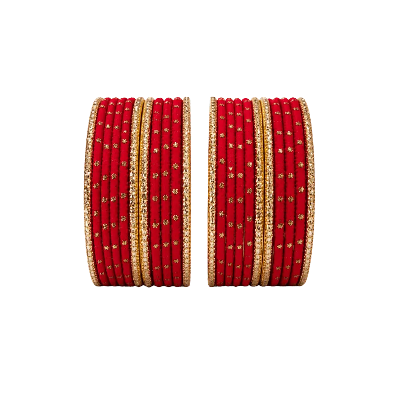 Eva Adults Bangles Set of 24 - Ruby Red - Size 2.6-Global Food Hub