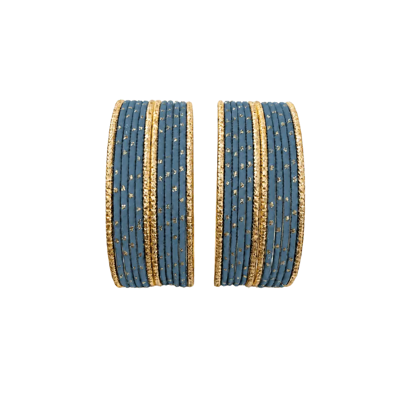 Eva Adults Bangles Set of 24 - Slate Blue - Size 2.10-Global Food Hub