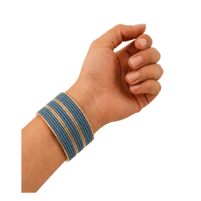 Eva Adults Bangles Set of 24 - Slate Blue - Size 2.6-Global Food Hub