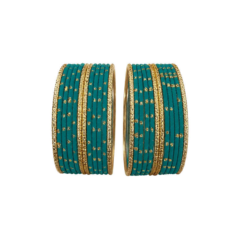 Eva Adults Bangles Set of 24 - Teal Green - Size 2.6-Global Food Hub