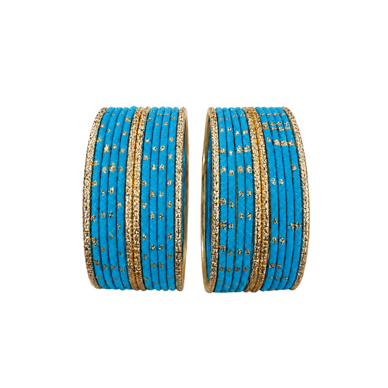 Eva Adults Bangles Set of 24 - Turquoise Blue - Size 2.8-Global Food Hub