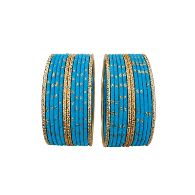 Eva Adults Bangles Set of 24 - Turquoise Blue - Size 2.8-Global Food Hub