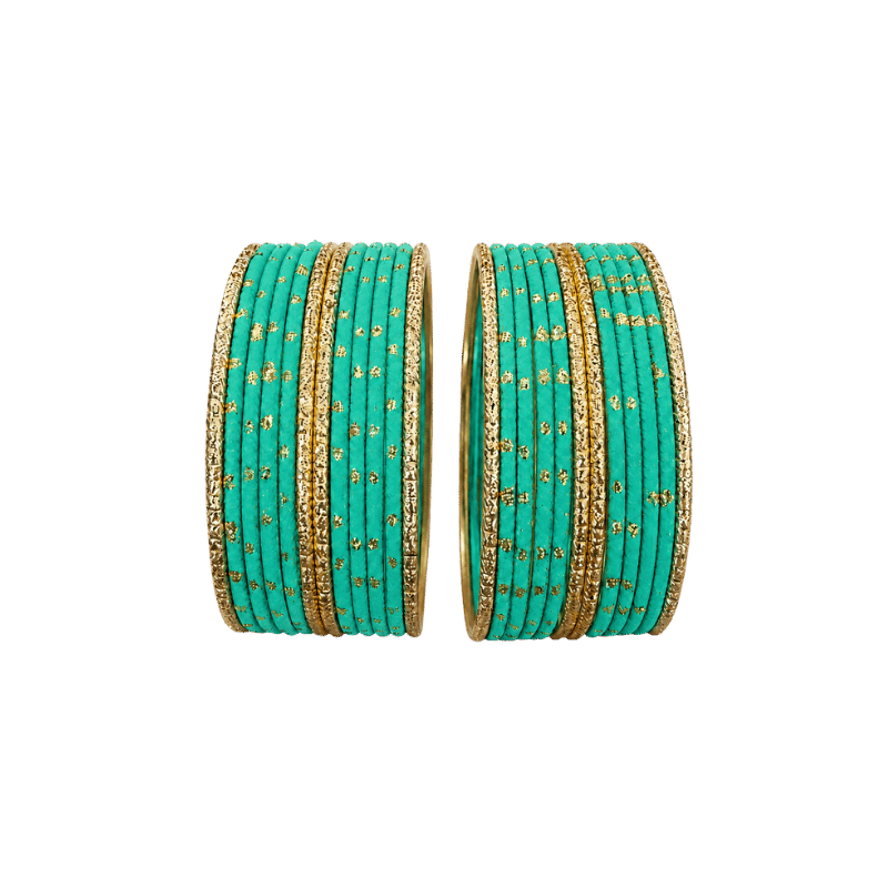 Eva Adults Bangles Set of 24 - Turquoise Green - Size 2.8-Global Food Hub