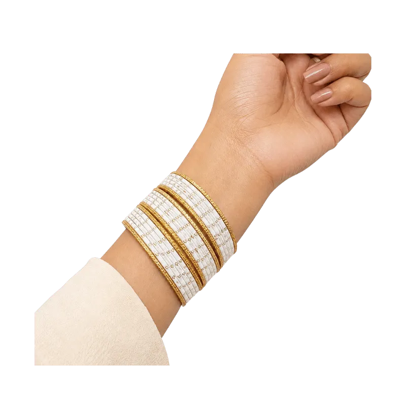 Eva Adults Bangles Set of 24 - White - Size 2.6-Global Food Hub