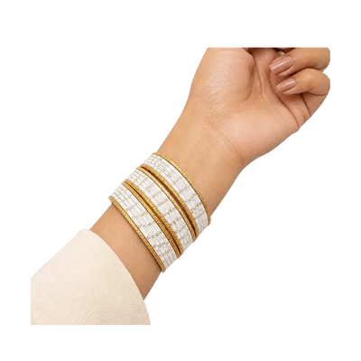 Eva Adults Bangles Set of 24 - White - Size 2.6-Global Food Hub