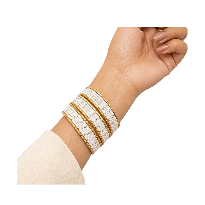 Eva Adults Bangles Set of 24 - White - Size 2.8-Global Food Hub