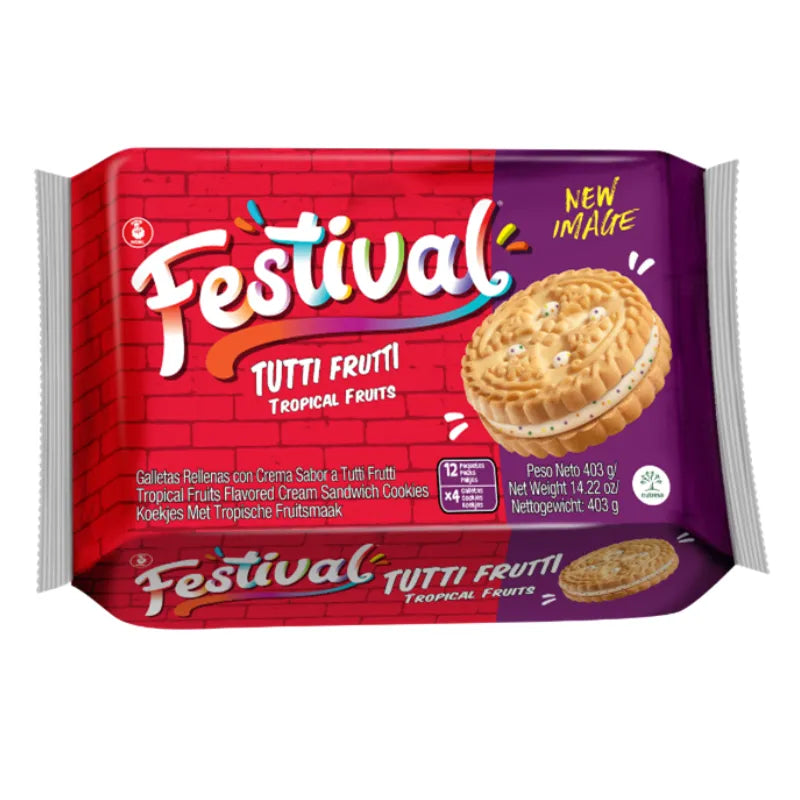 FESTIVAL Tutti Frutti Flavoured Cookies-403 grams-Global Food Hub