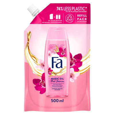 Fa Magic Oil Pink Jasmine Shower Gel Refill - 500ml-Global Food Hub