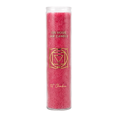 Fair Trade 1st Chakra Stearine Candle in Glass – Red-Global Food Hub
