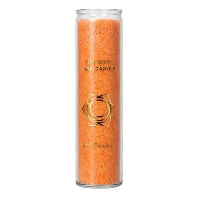 Fair Trade 2nd Chakra Stearine Candle in Glass – Orange-Global Food Hub