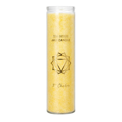 Fair Trade 3rd Chakra Stearine Candle in Glass – Yellow-Global Food Hub