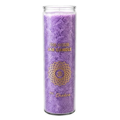 Fair Trade 7th Chakra Stearine Candle in Glass – Violet-Global Food Hub