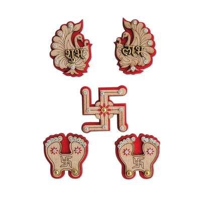 Fancy Diwali Sticker Set With Lakshmi Charan - A-Global Food Hub