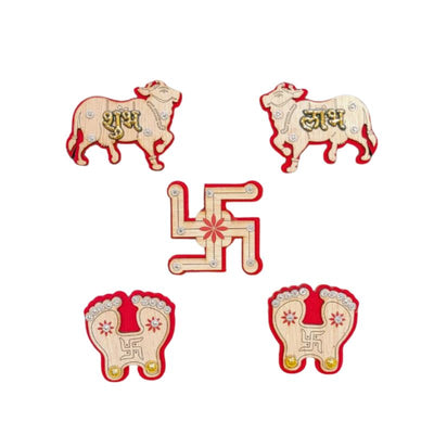 Fancy Diwali Sticker Set With Lakshmi Charan - B-Global Food Hub