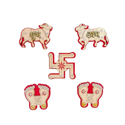 Fancy Diwali Sticker Set With Lakshmi Charan - B-Global Food Hub