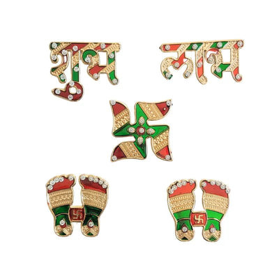Fancy Diwali Sticker Set With Lakshmi Charan - E-Global Food Hub