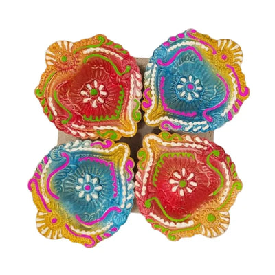 Fancy Diya (Set of 4) CL-103-Global Food Hub