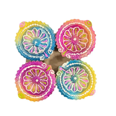 Fancy Diya (Set of 4) CL-105-Global Food Hub