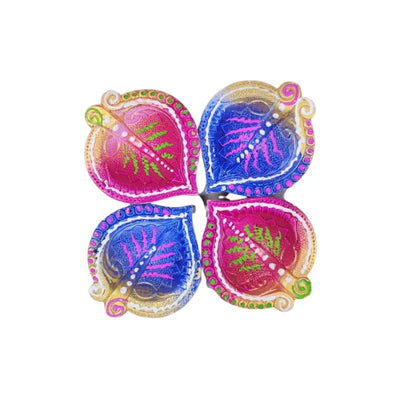 Fancy Diya (Set of 4) CL-106-Global Food Hub