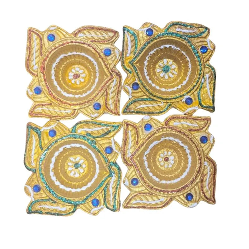 Fancy Diya (Set of 4) CL-71-Global Food Hub