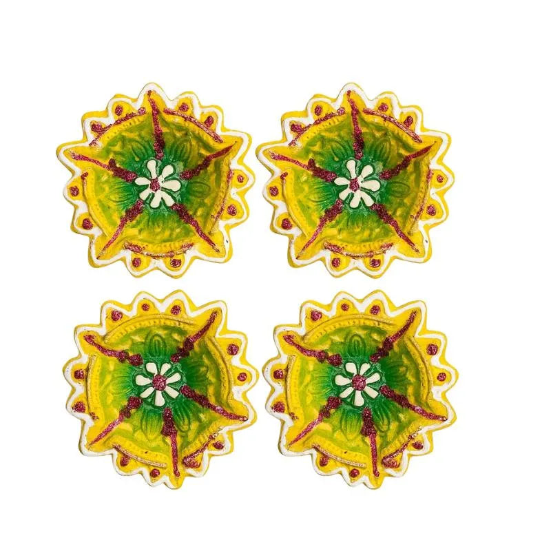 Fancy Diya (Set of 4) CL-72-Global Food Hub