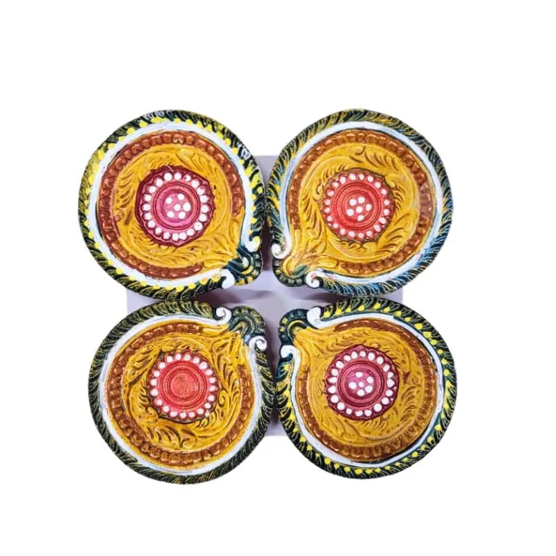 Fancy Diya (Set of 4) CL-78-Global Food Hub