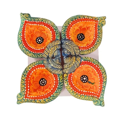 Fancy Diya (Set of 4) CL-79-Global Food Hub