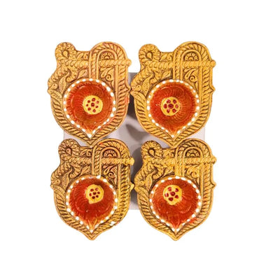 Fancy Diya (Set of 4) CL-80-Global Food Hub