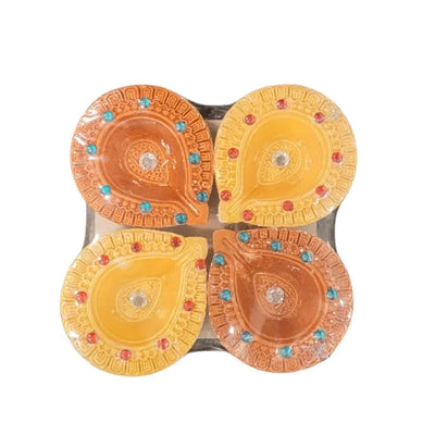 Fancy Diya (Set of 4) CL-85-Global Food Hub