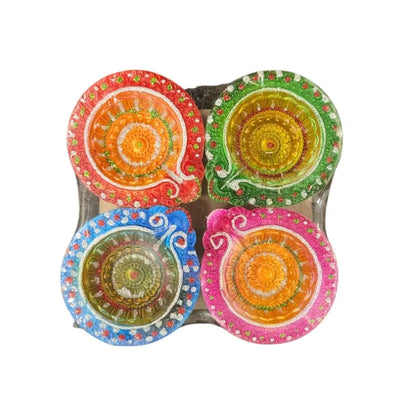 Fancy Diya (Set of 4) CL-87-Global Food Hub