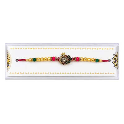 Fancy Rakhi S1 - Red Peacock-Global Food Hub