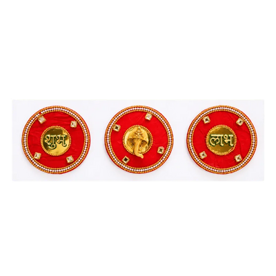 Fancy Shubh Labh Stickers - Red-Global Food Hub