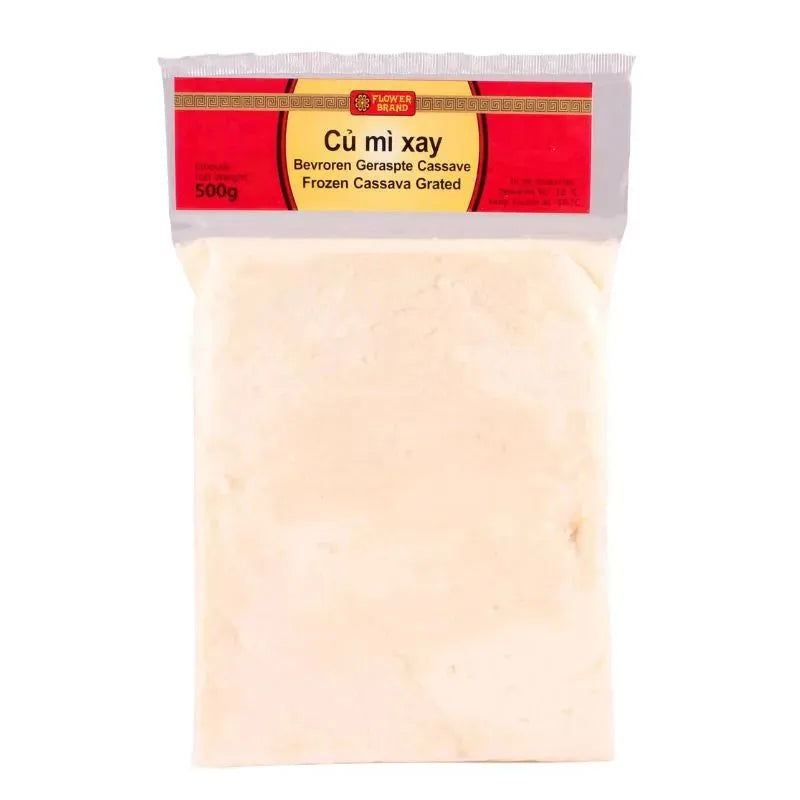 Flower Brand Frozen Cassava Grated - 500g-Global Food Hub