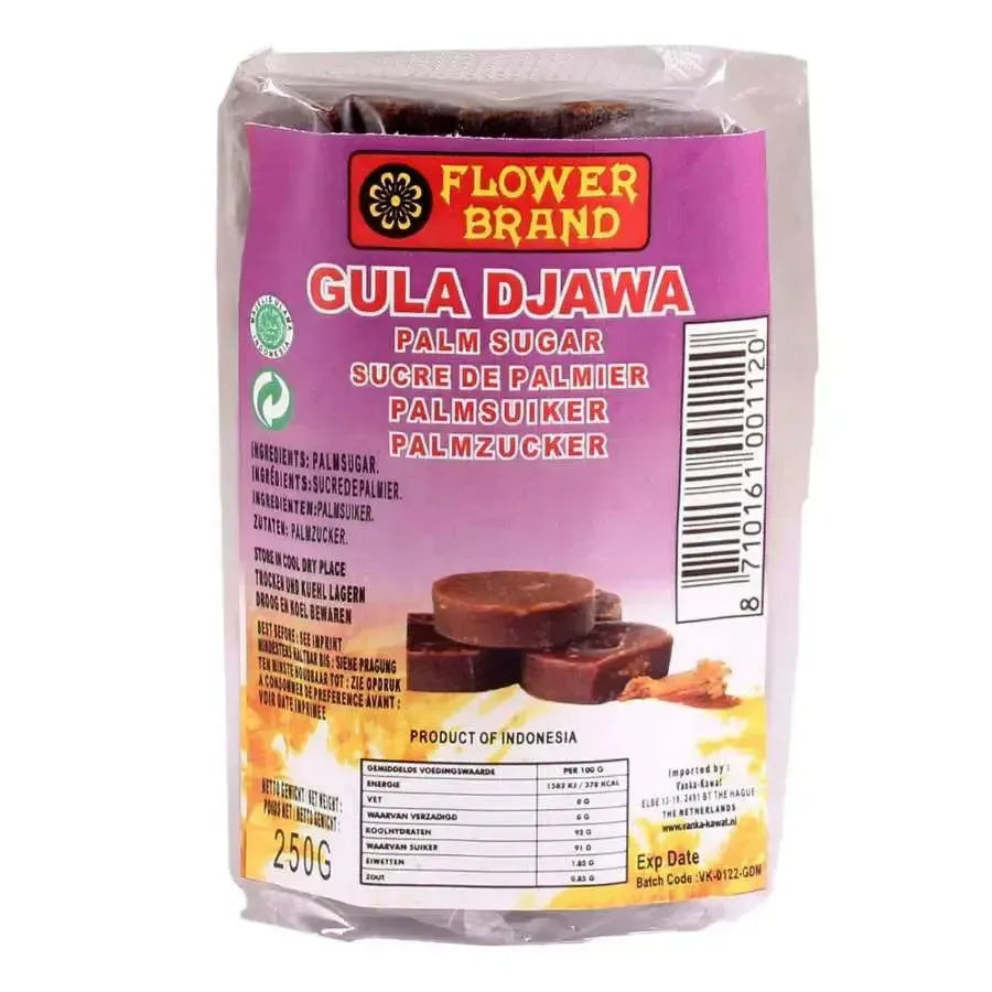 Flower Brand Gula Djawa Palmsuiker / Palmsugar - 250g-Global Food Hub