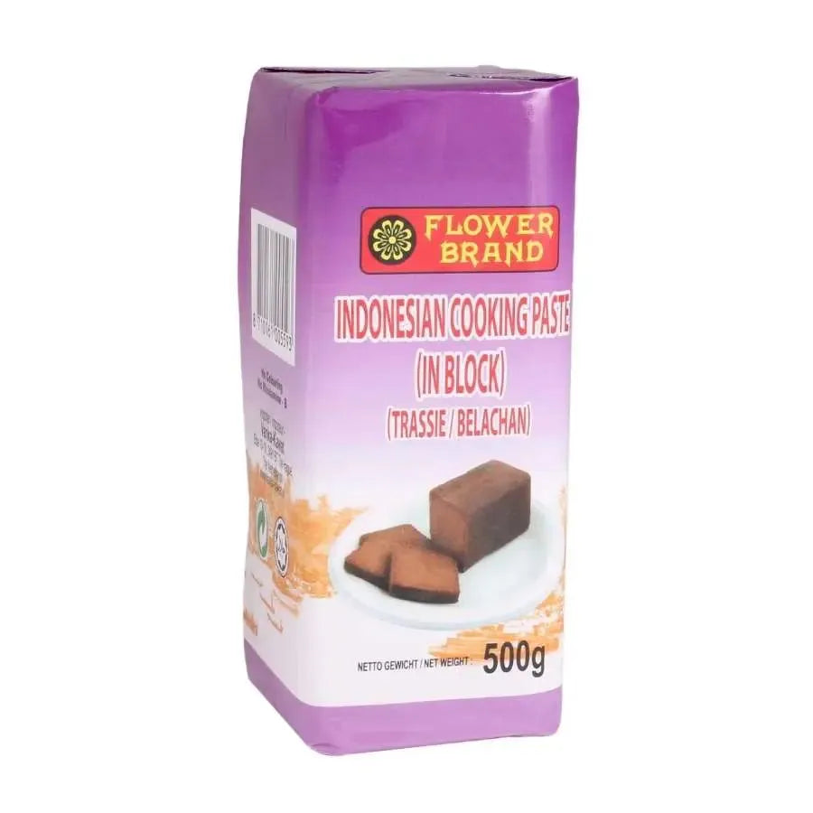 Flower Brand Indonesian Cooking Paste Trassi Bakar in Block-500 grams-Global Food Hub