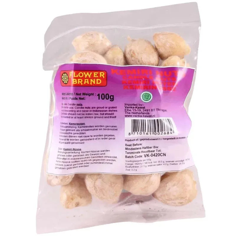 Flower Brand - Kemiri Nuts / Kemirinoten - 100g-Global Food Hub