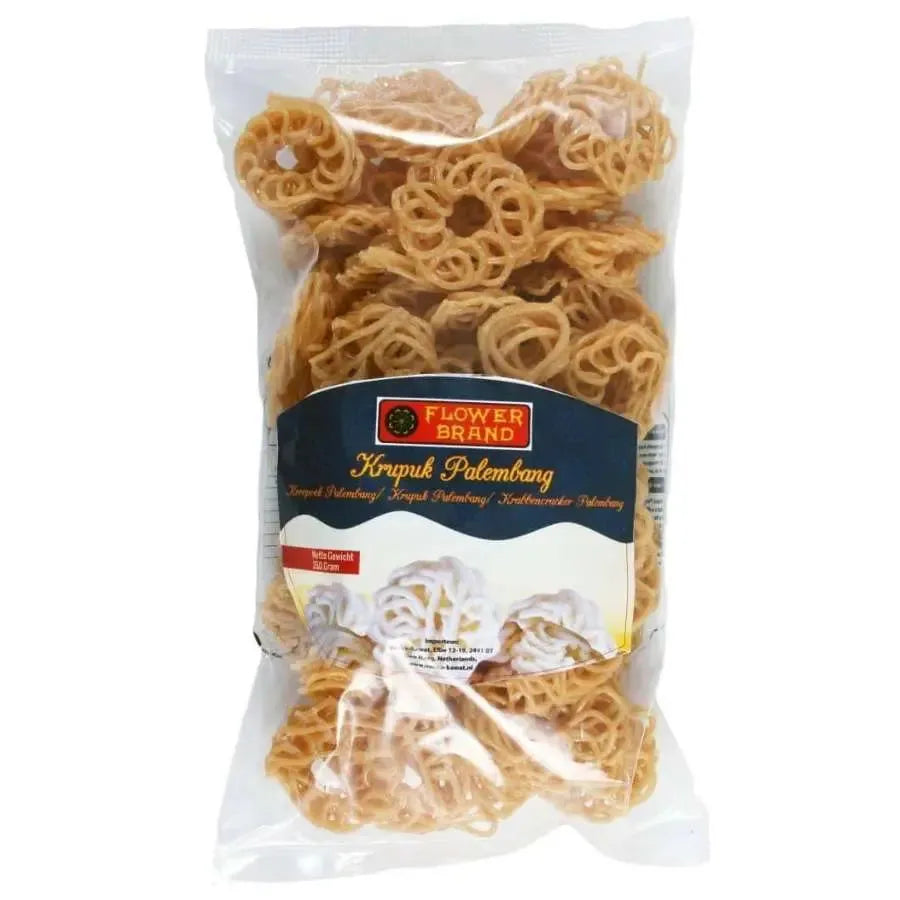 Flower Brand Krupuk / Kroepoek Palembang-250 grams-Global Food Hub