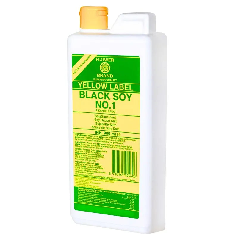 Flower Brand Yellow Label Black Soy Sauce No . 1 - 900g-Global Food Hub