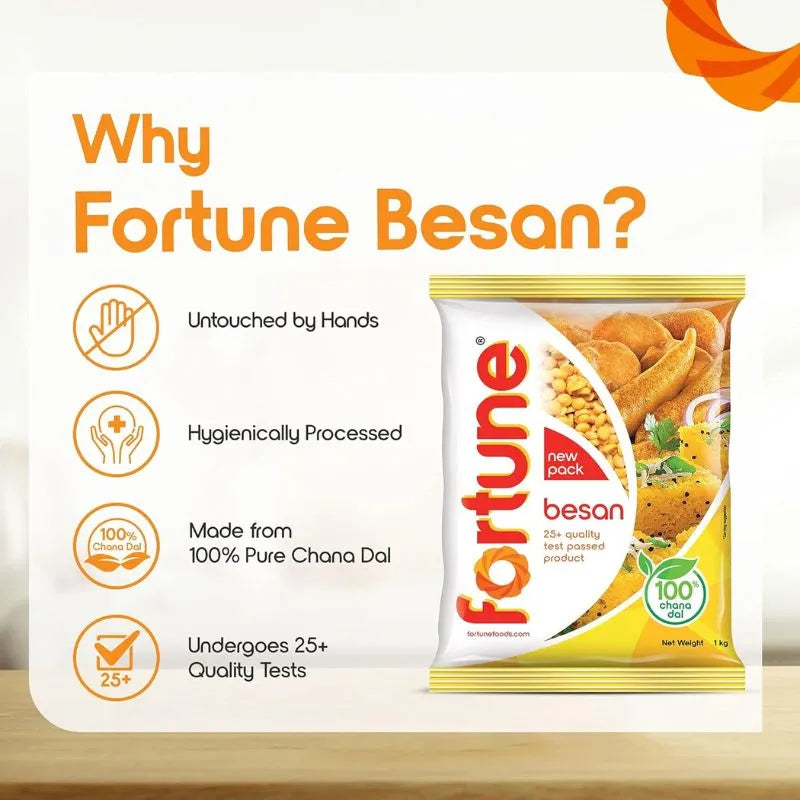 Fortune Gram Flour (Besan) - 1Kg-Global Food Hub