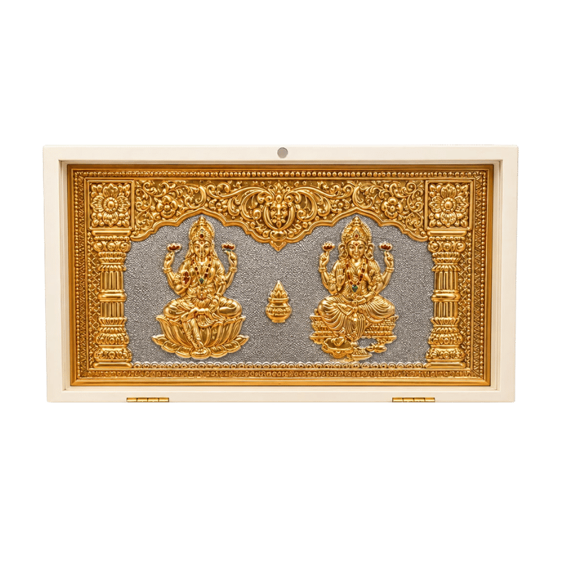 Ganesh Lakshmi Charan Paduka Gift Set - D02-Global Food Hub