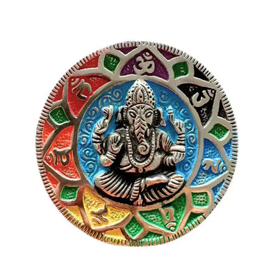 Ganesh Metal Incense Stick Holder Colorful-Global Food Hub