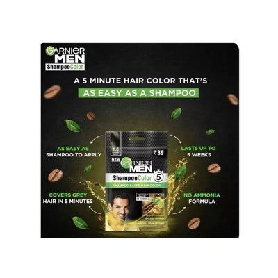 Garnier Men Hair Shampoo-Color Brown Black 3.0-Global Food Hub