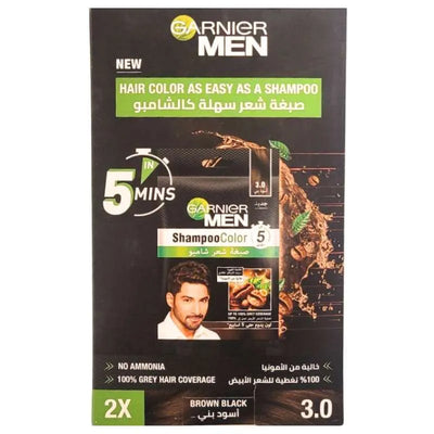 Garnier Men Hair Shampoo-Color Brown Black 3.0-Global Food Hub