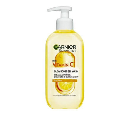 Garnier Vitamin C Glow Boosting Gel Wash Cleanser - 200ml-Global Food Hub