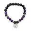 Gemstone Bracelet Amethyst/Lava Stone with Lotus-Global Food Hub