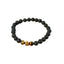 Gemstone Bracelet Men Large Tiger Eye & Lava Stone (8mm, 21 cm)-Global Food Hub